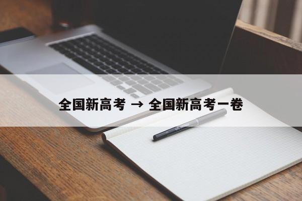 全国新高考 → 全国新高考一卷