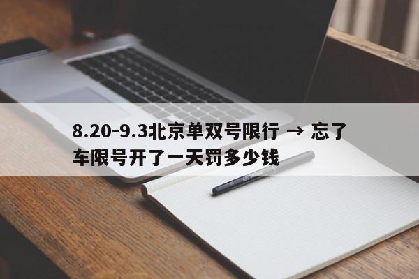 8.20-9.3北京单双号限行 → 忘了车限号开了一天罚多少钱
